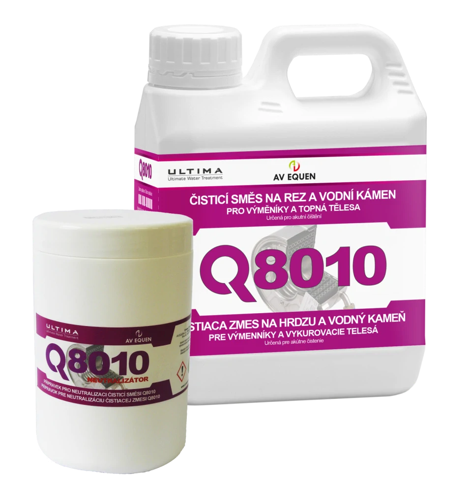 AV EQUEN Q8010 - 1L, Čisticí směs na rez a vodní kámen z výměníků+Q8010neutralizator 500g