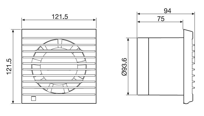 Soler&Palau EDM 80 N IP44 malý axiální ventilátor
