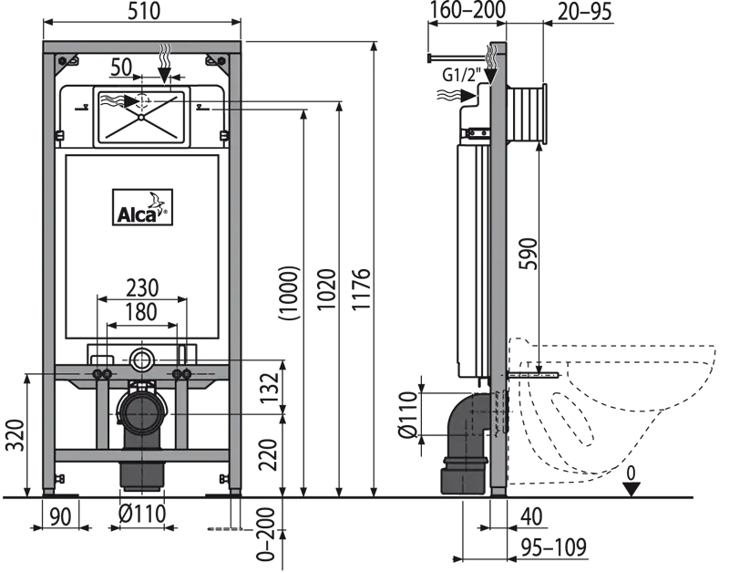 Alcadrain A101/1200 Sádromodul