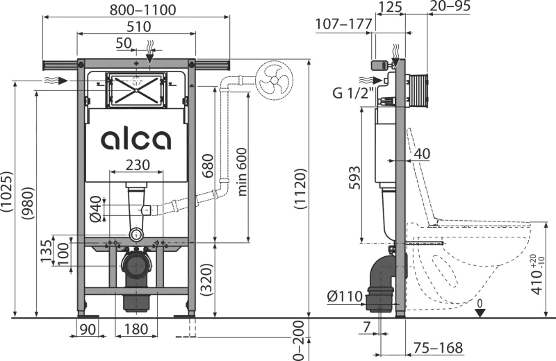 Alcadrain AM102/1120 Jádromodul