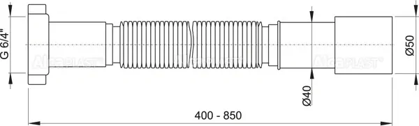 Alcadrain A707 FLEXI PŘIPOJENÍ 6/4"×40/50 PLAST