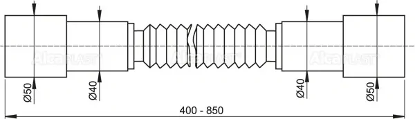 Alcadrain A72 FLEXI PROPOJENÍ 50/40×40/50