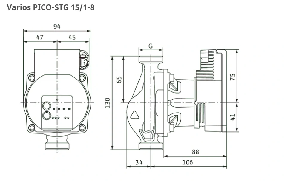 WILO Varios PICO-STG 15/1-8 130 elektronicky řízené čerpadlo 4232742