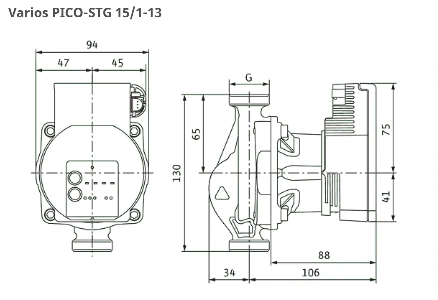 WILO Varios PICO-STG 15/1-13 130 elektronicky řízené čerpadlo 4232746