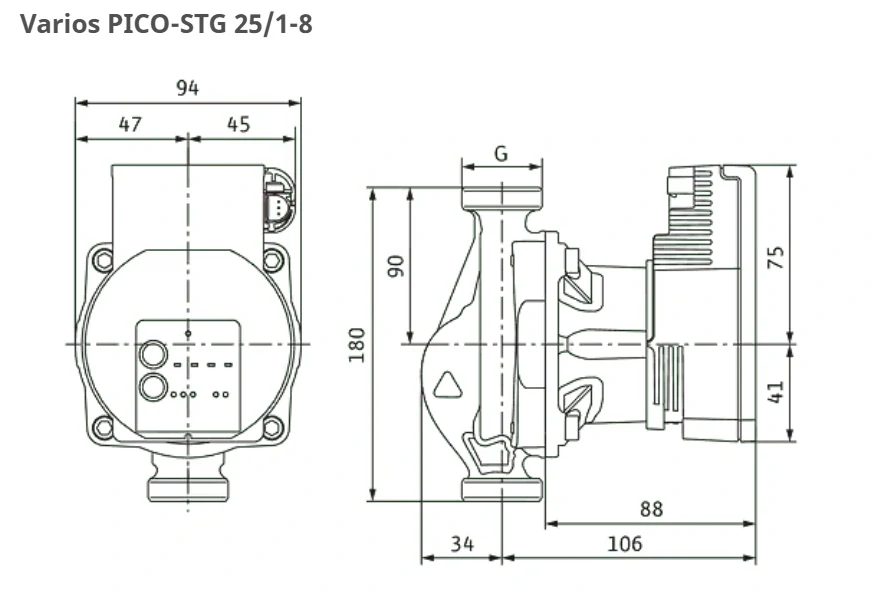 WILO Varios PICO-STG 25/1-8 180 elektronicky řízené čerpadlo 4232743