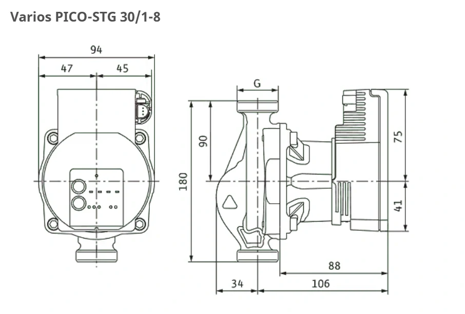 WILO Varios PICO-STG 30/1-8 180 elektronicky řízené čerpadlo 4232745