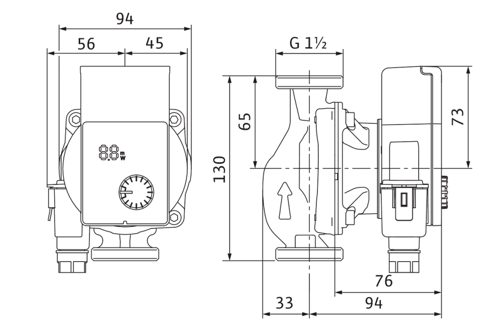 Wilo Yonos PICO1.0 25/1-4-130 Elektronické oběhové čerpadlo 4248083