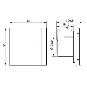 Soler&Palau SILENT 100 CZ DESIGN 3C tichý axiální ventilátor bílý