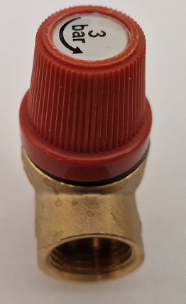 Pojistný ventil DN 1/2" otevírací tlak 3 bary