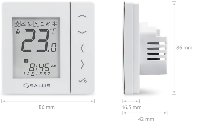 Salus VS30W Týdenní programovatelný termostat 230V bílý