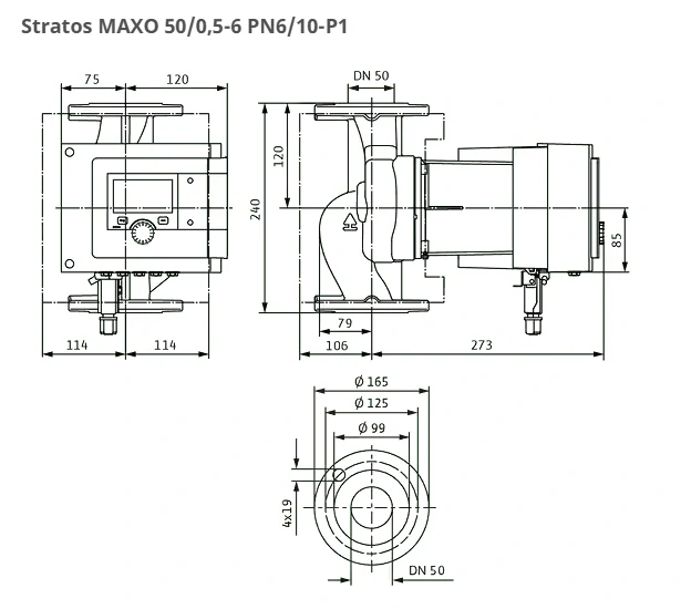 Wilo Stratos MAXO 50/0,5-6 PN6/10 2164586