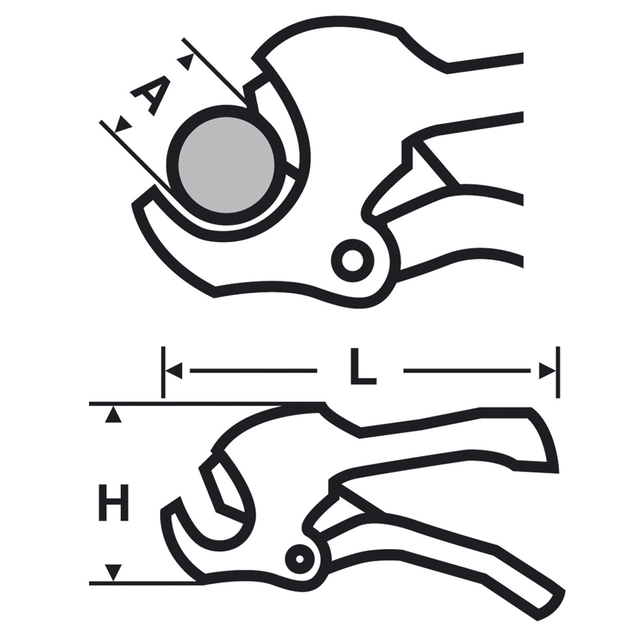 VIRAX PC 32 32 mm 215032 Nůžky na plastové trubky 