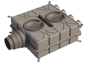 Brilon Octopus DBOX 808 distribuční box,  8x výstup, univerzální  spodní/boční připojení  DN125-180