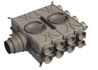 Brilon Octopus DBOX 816 distribuční box,  16x výstup, univerzální  spodní/boční připojení  DN125-180
