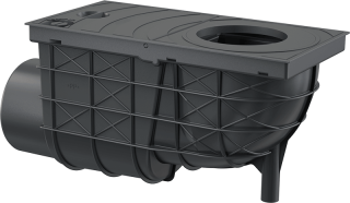 Alcadrain AGV3 UNIVERZÁLNÍ LAPAČ STŘEŠNÍCH SPLAVENIN 300×155/110 MM BOČNÍ, ČERNÁ