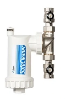 AV EQUEN Ultima SC1W1, Magnetický mechanický filtr s rotačním připojením, 100 mikronů, 2x kulový kohout 1"F, bílý