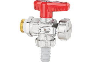 Flamco KFE kulový kohout 1/2" PN 16 rohový s hadicovou spojkou