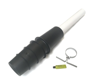 střešní koncovka koaxiální DN100/60, standardní délka, PP černá
